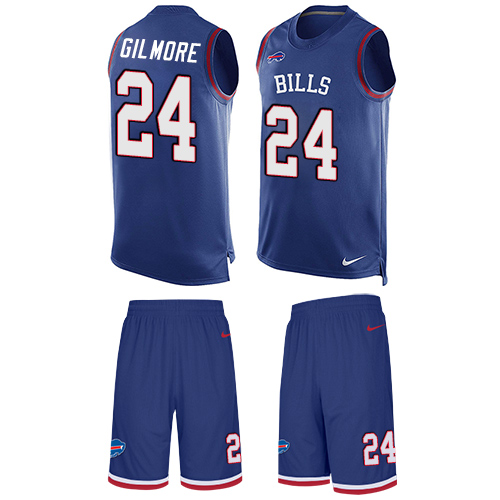 Men's Limited Stephon Gilmore Nike Jersey Royal Blue - #24 Tank Top Suit NFL Buffalo Bills